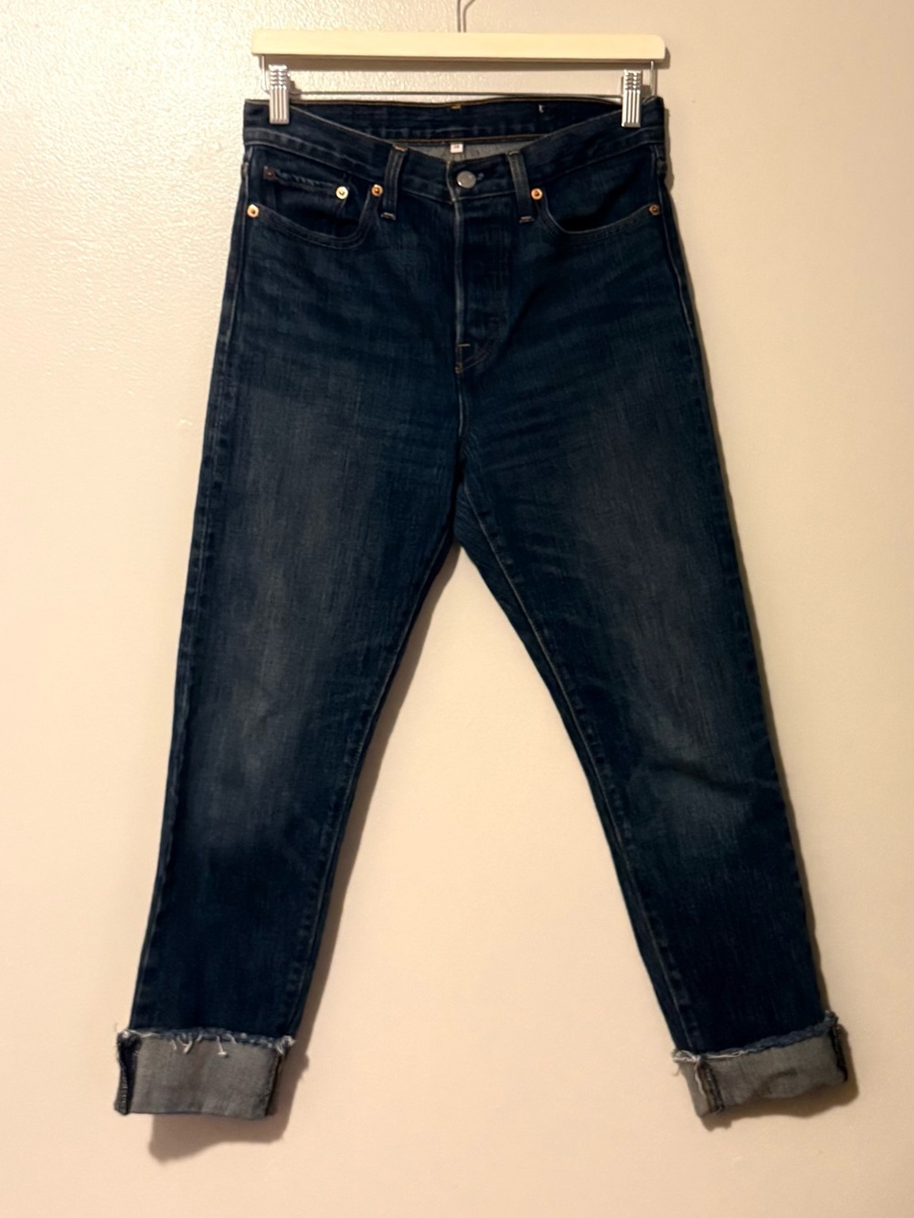 Levi's Women's Dark Blue Ankle Crop Jeans